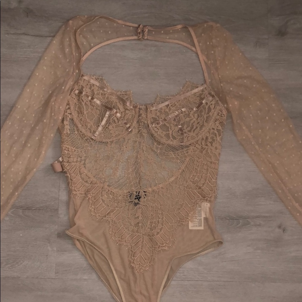 Nude Mesh and Lace Lingerie
